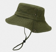Wash Cotton Fisherman Bucket Hats for Men with String Fisherman Design Your Own Logo Custom 100% cotton bucket hat