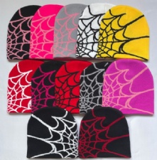 fashion spider web jacquard beanie hip hop hat Comfortable Warm Sport Adult Knitted Winter Hat Beanie Hat